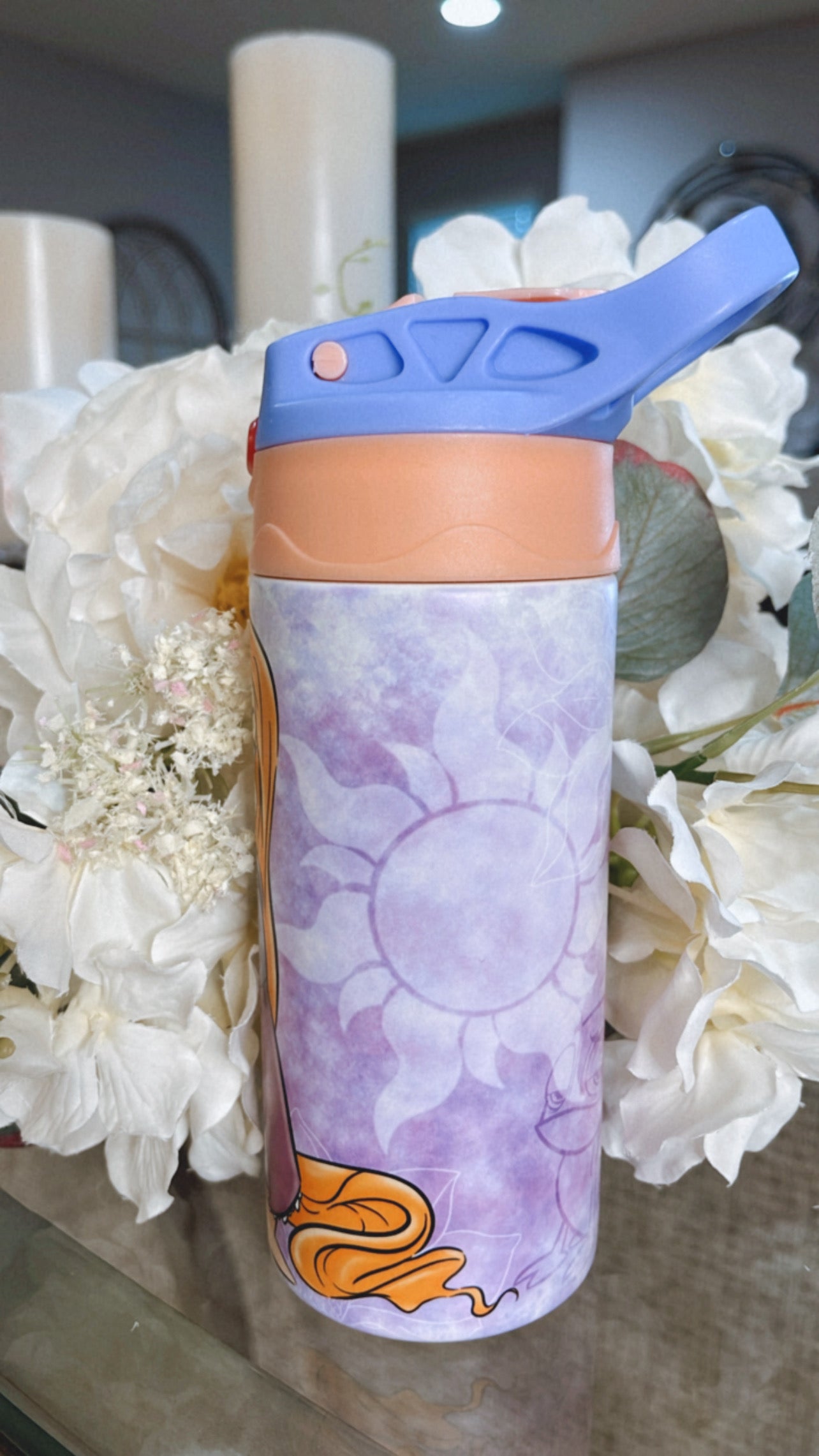 Little Long Haired Princess Glow & Color Change Kids Tumbler