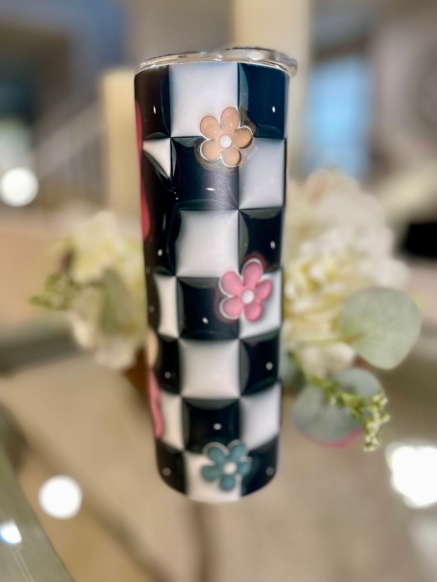 Miss Mouse Checkers 20oz Tumbler