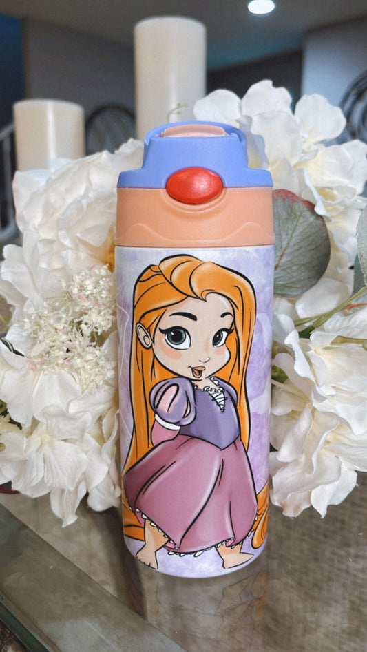 Little Long Haired Princess Glow & Color Change Kids Tumbler