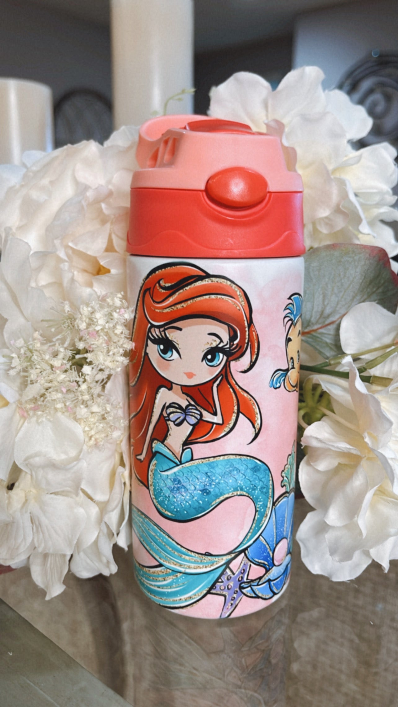 Whimsical Under the Sea Princess Glow & Color Change Tumbler