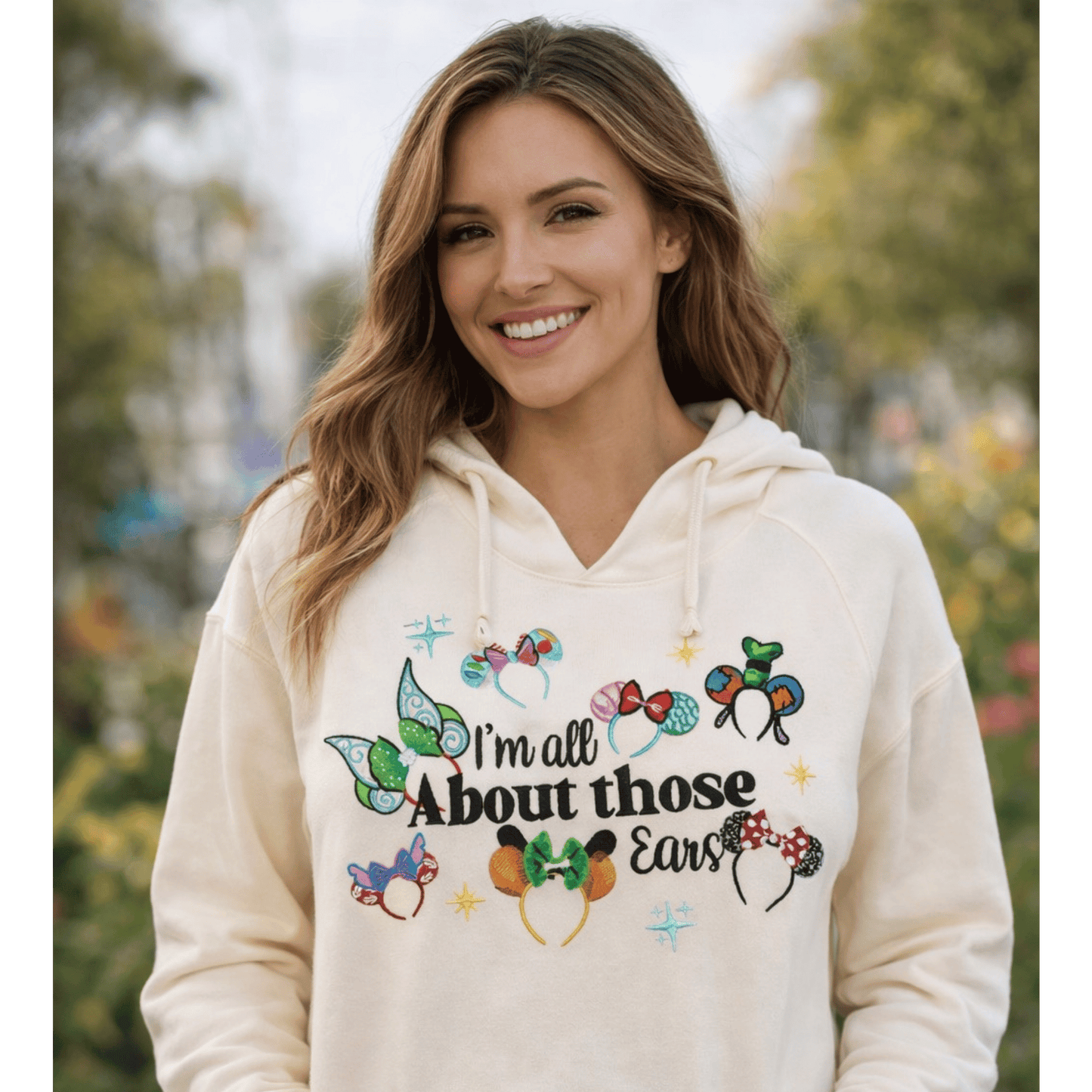 All About Those Ears Embroidered Sweatshirt
