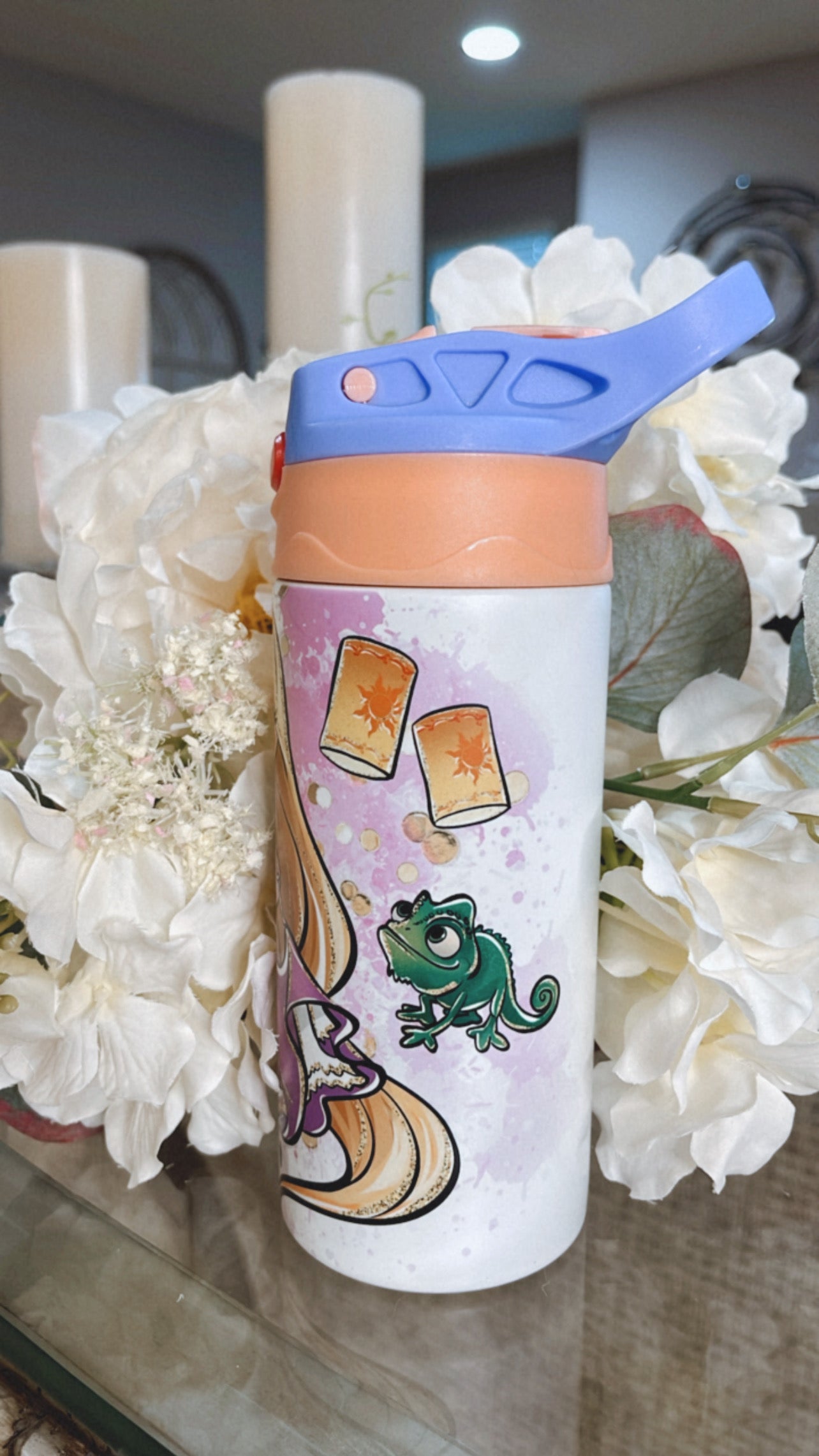 Whimsical Long Haired Princess Glow & Color Change Kids Tumbler