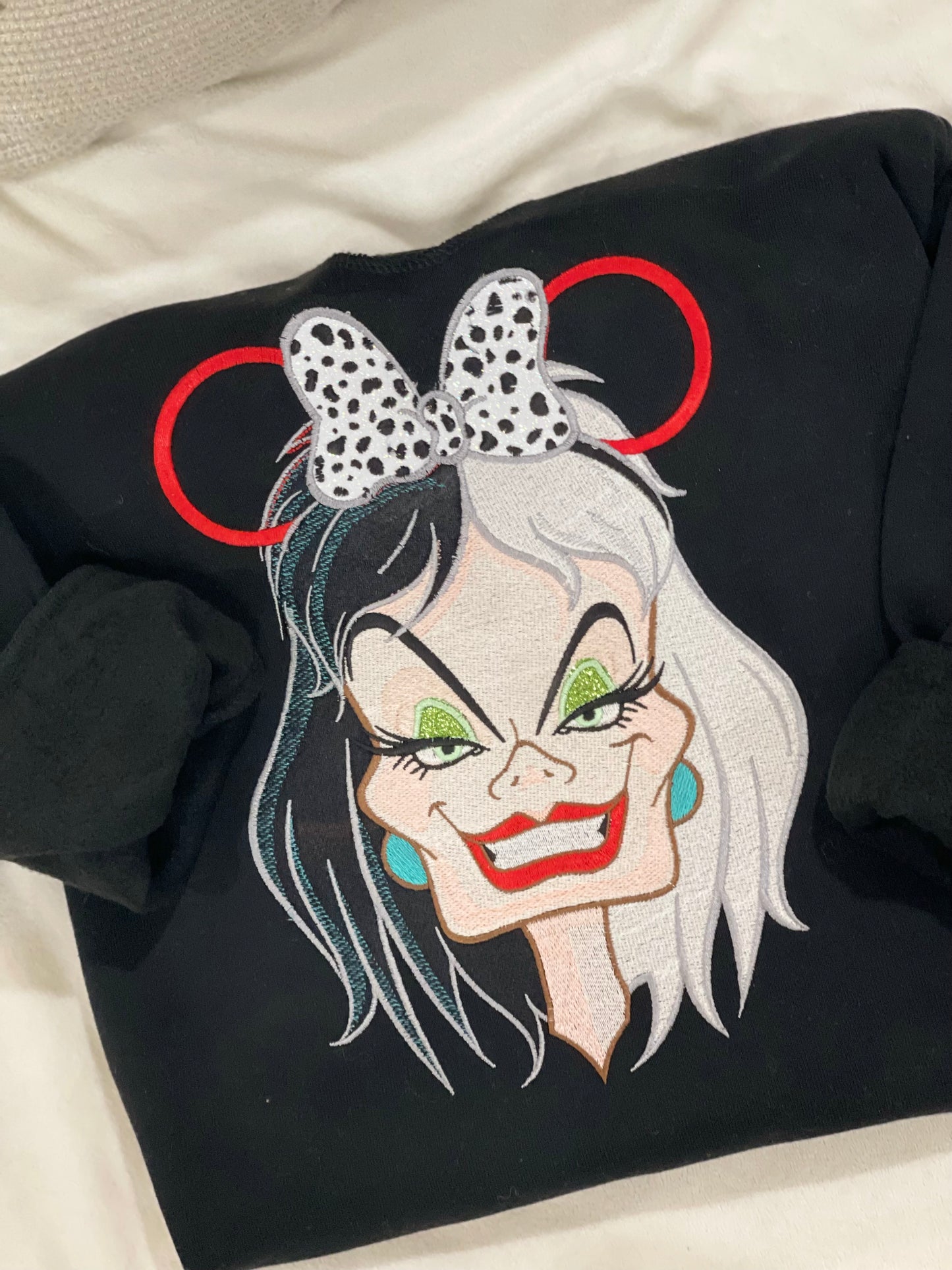 Evil Dog Lady Embroidered Sweatshirt