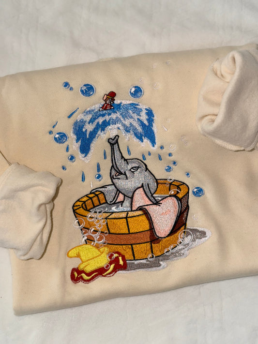 Bath Time Embroidered Sweatshirt