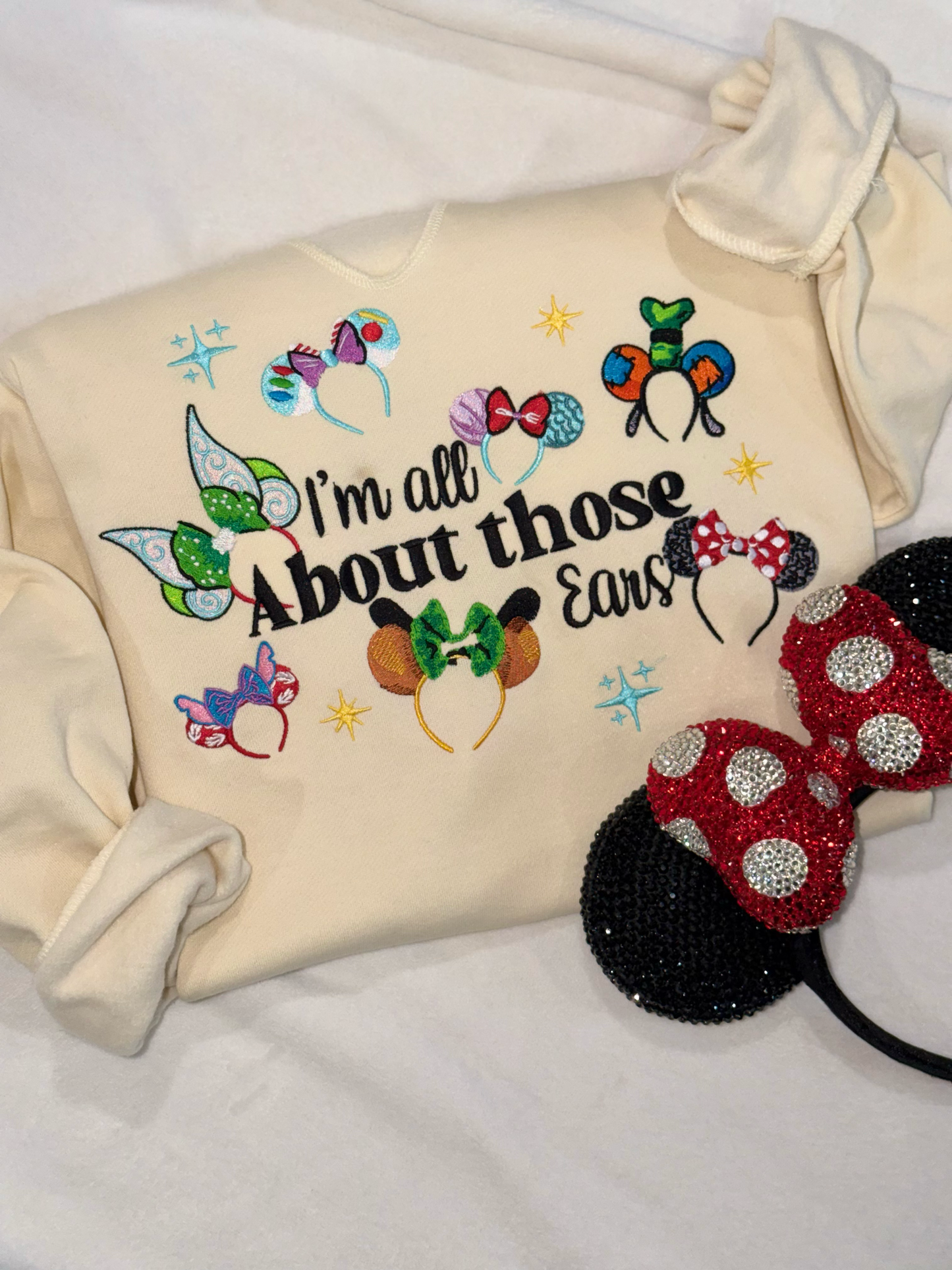All About Those Ears Embroidered Sweatshirt