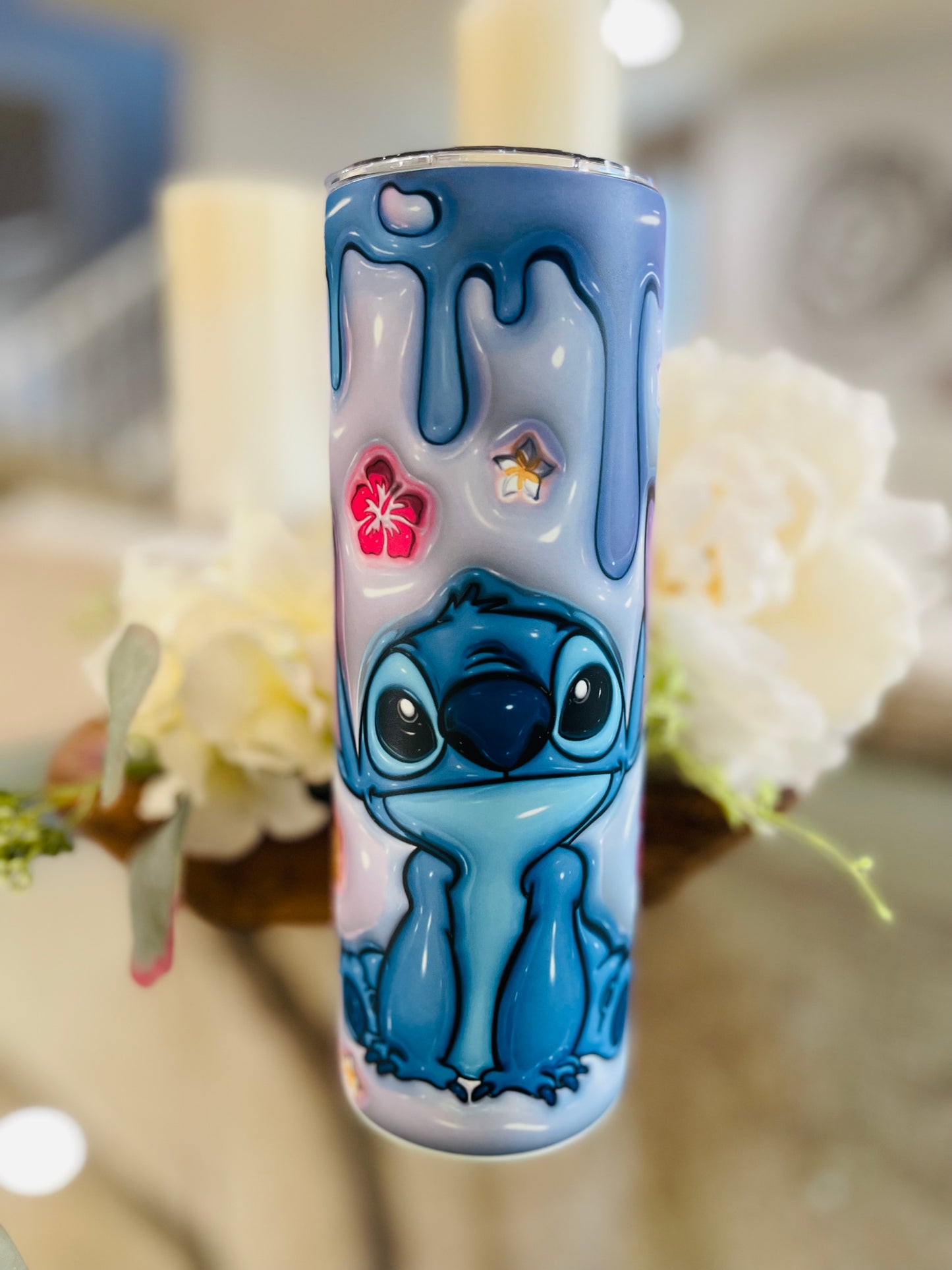 Little Blue Alien Drip 20oz Tumbler