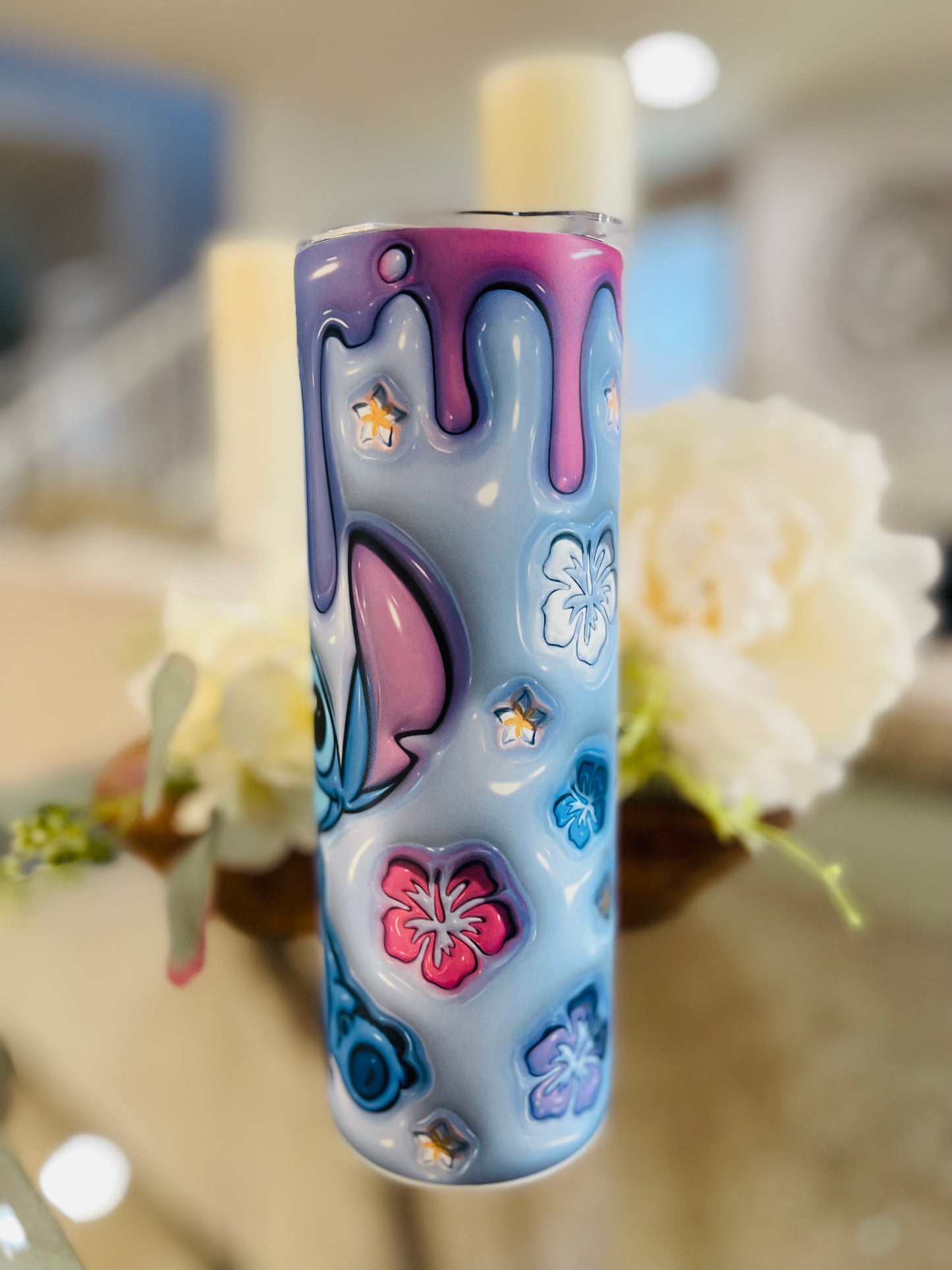 Little Blue Alien Drip 20oz Tumbler