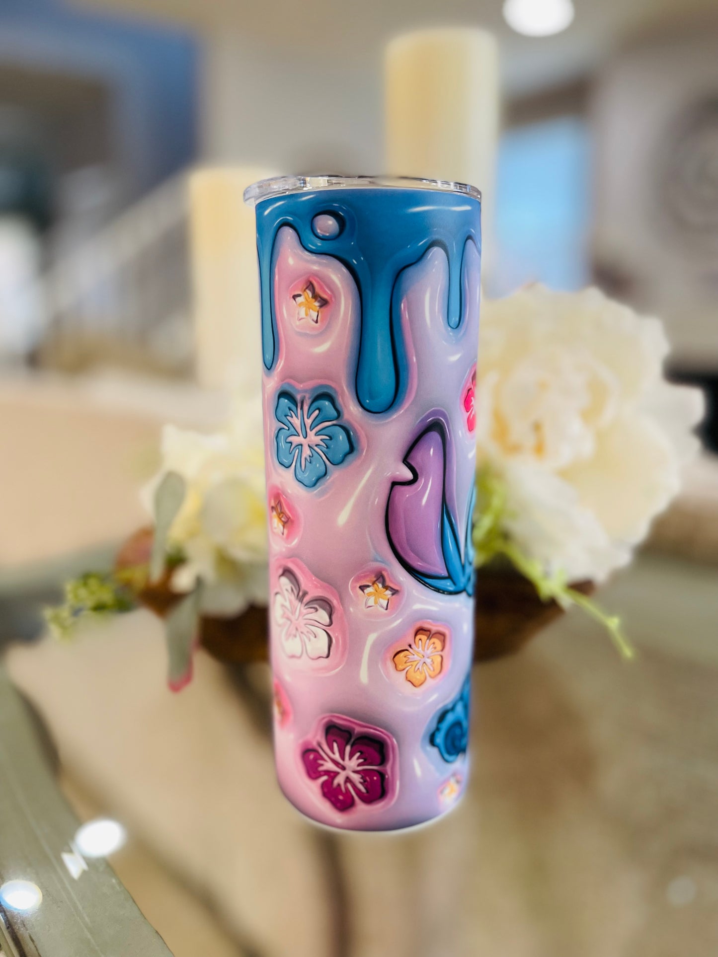 Little Blue Alien Drip 20oz Tumbler