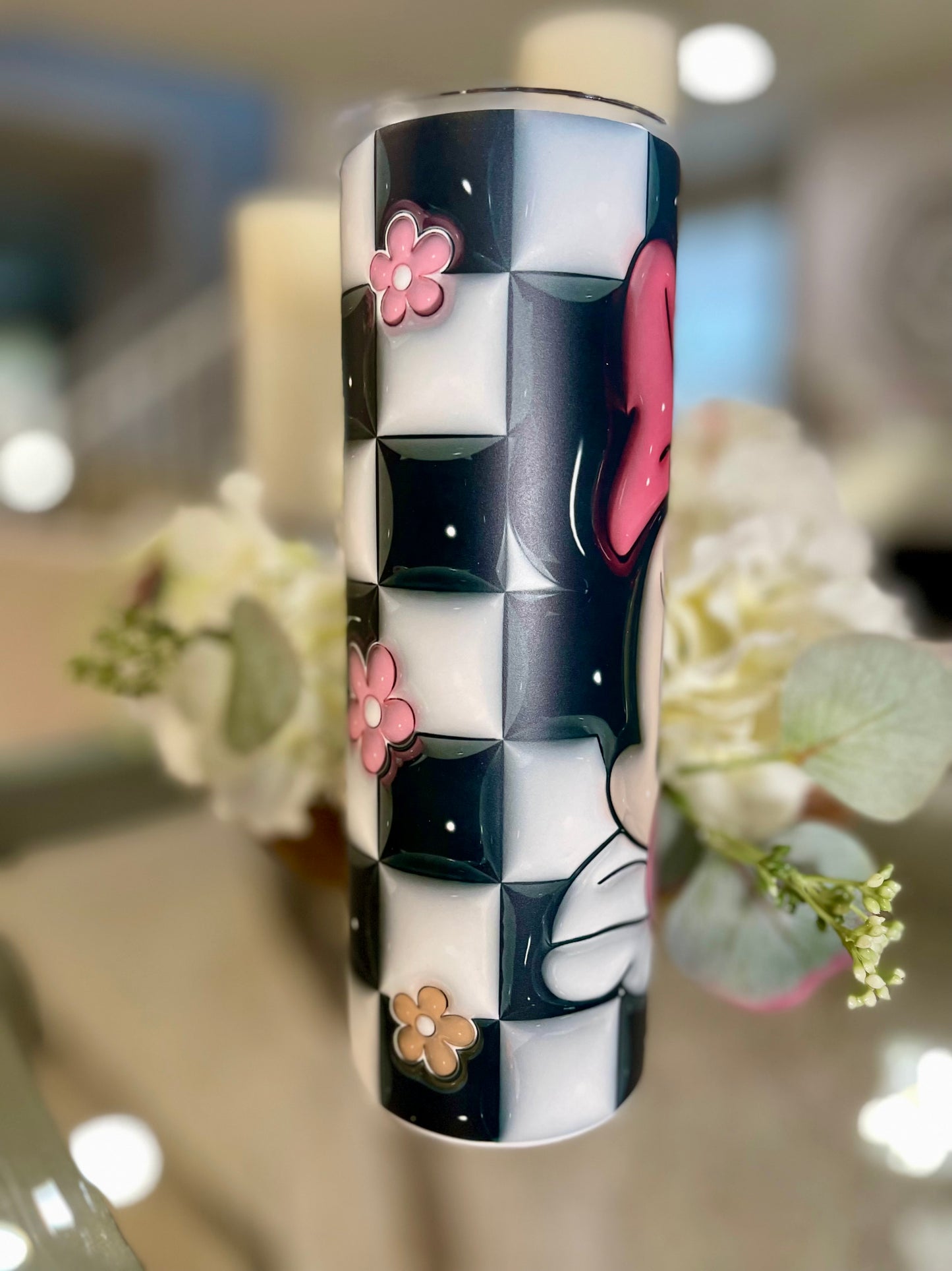 Miss Mouse Checkers 20oz Tumbler