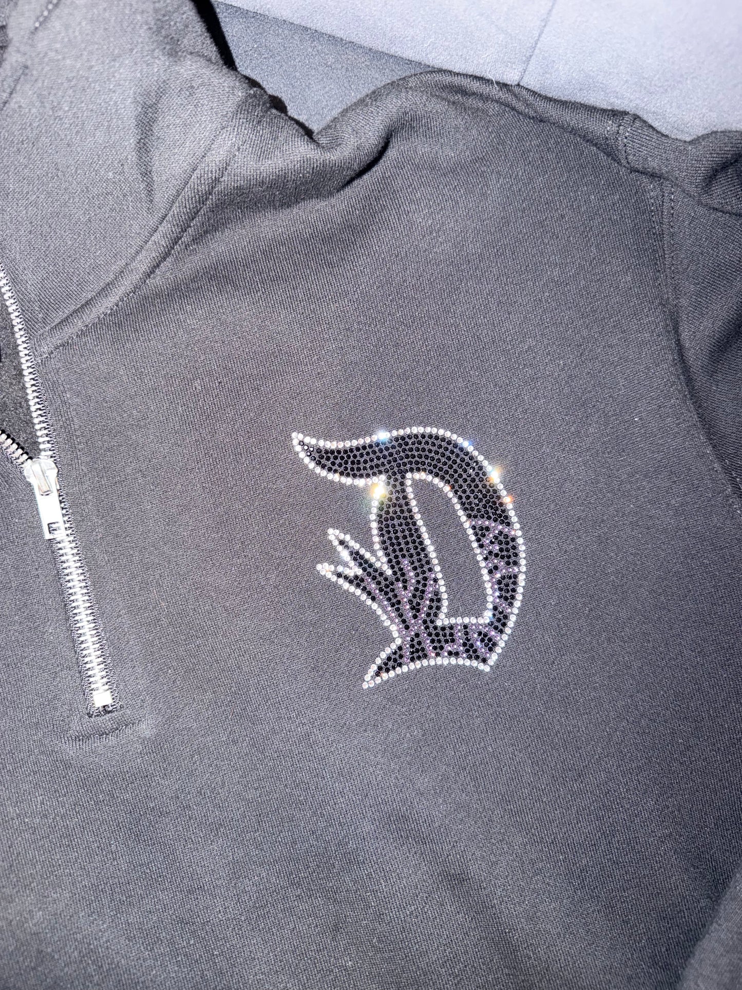 Villain Spirit — Villain Edition Full Crystal Half-Zip Sweatshirt
